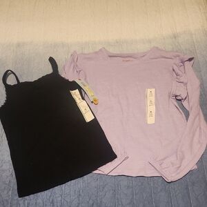 Cat & Jack Black and Purple Camisoles